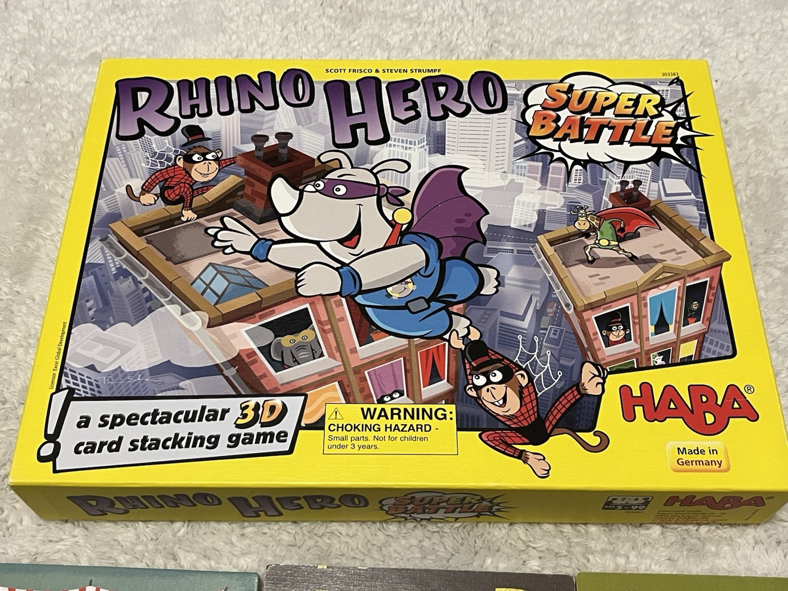 HABA Rhino Hero Super Battle - A Turbulent 3D Stacking Game- Missing One Card