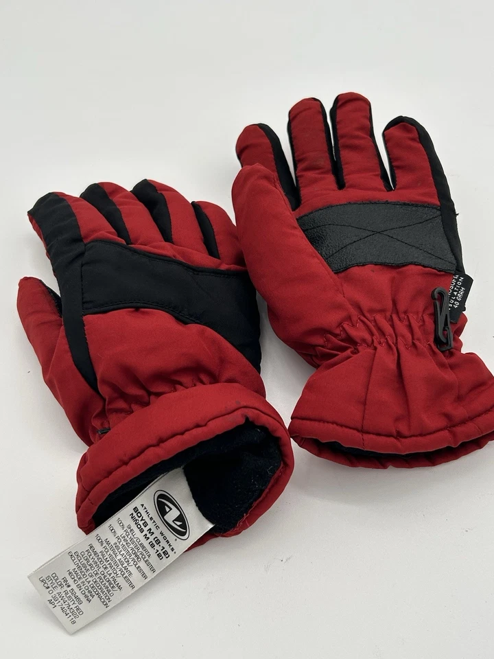 Faded Glory Boys Red Thinsulate Snow & Ski Gloves M — 第 2/3 张图片