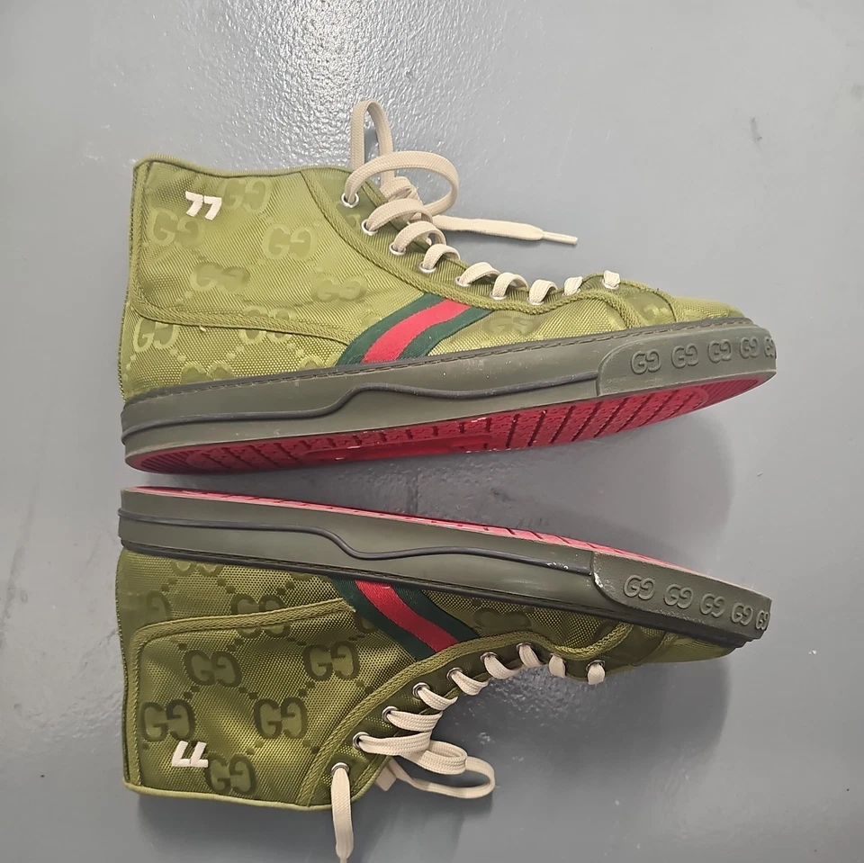 Zapatillas altas Gucci Off the Grid verdes (auténticas) Foto 2 de 4