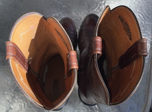 Lucchese 2000 Brown T006002 Roper Cowboy Boots Mens 9.5 D - Picture 14 of 21