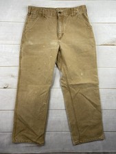 Vtg Carhartt Carpenter Pants 34x30 B11-BRN Distressed Faded Thrashed Grunge Wear