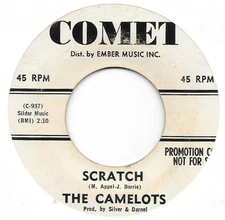THE CAMELOTS Scratch on Comet surf PROMO 45 HEAR