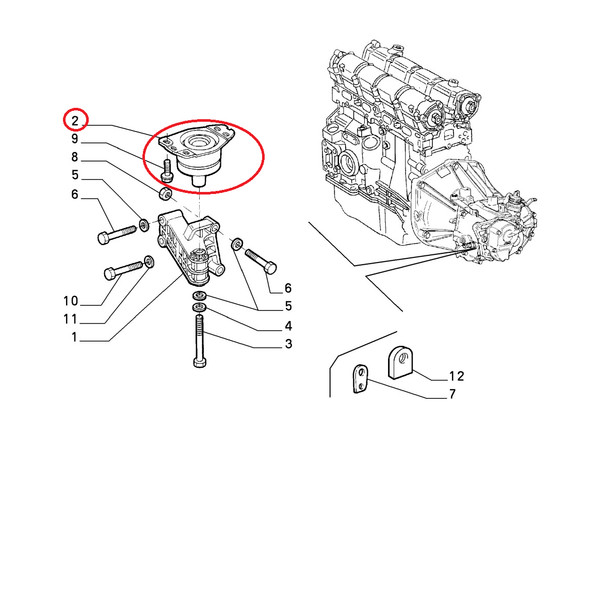DüBel Motorlager Halterung Fiat Bravo - Lancia Delta Original 7778563-image