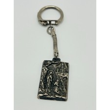Vintage Italian Religious Keychain / Jesus Carrying the Cross / Made in Italy