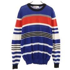Used Salvatore Ferragamo made in Italy Border Pattern Long sleeve knit L Men's