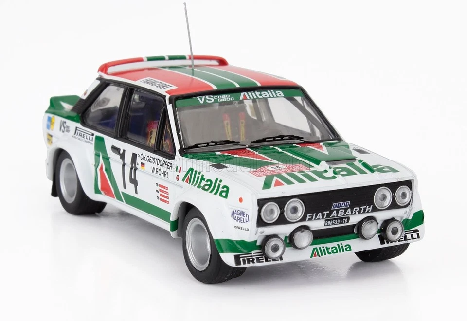 MODELLINO AUTO STATICO IXO FIAT 131 ABARTH RALLY MONTECARLO 1981 CERRATO 1/43 - Immagine 4 di 4