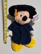 Disney Graduation Mickey Mouse Plush Approx. 12  Tall Cap  Gown w/ Original Tag