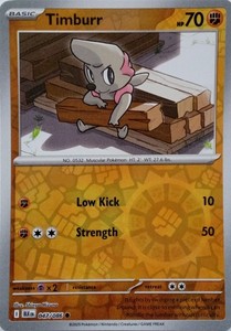 047/086 TIMBURR REVERSE HOLO BLACK BOLT POKEMON CARD