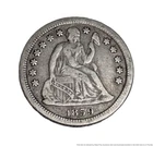 1859 US American Dime 10 Ten Cent Silver Coin Seated Liberty Wreath