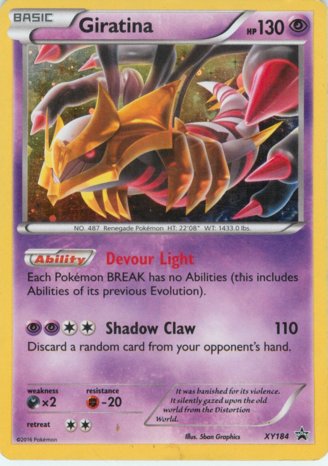 Giratina Holo Promo XY Promos Pokemon XY184 LP/MP