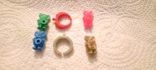 VINTAGE RARE GUMBALL/DISTRIBUTEUR MINI BRELOQUES/ANNEAUX RAT FINK LOT DE 4