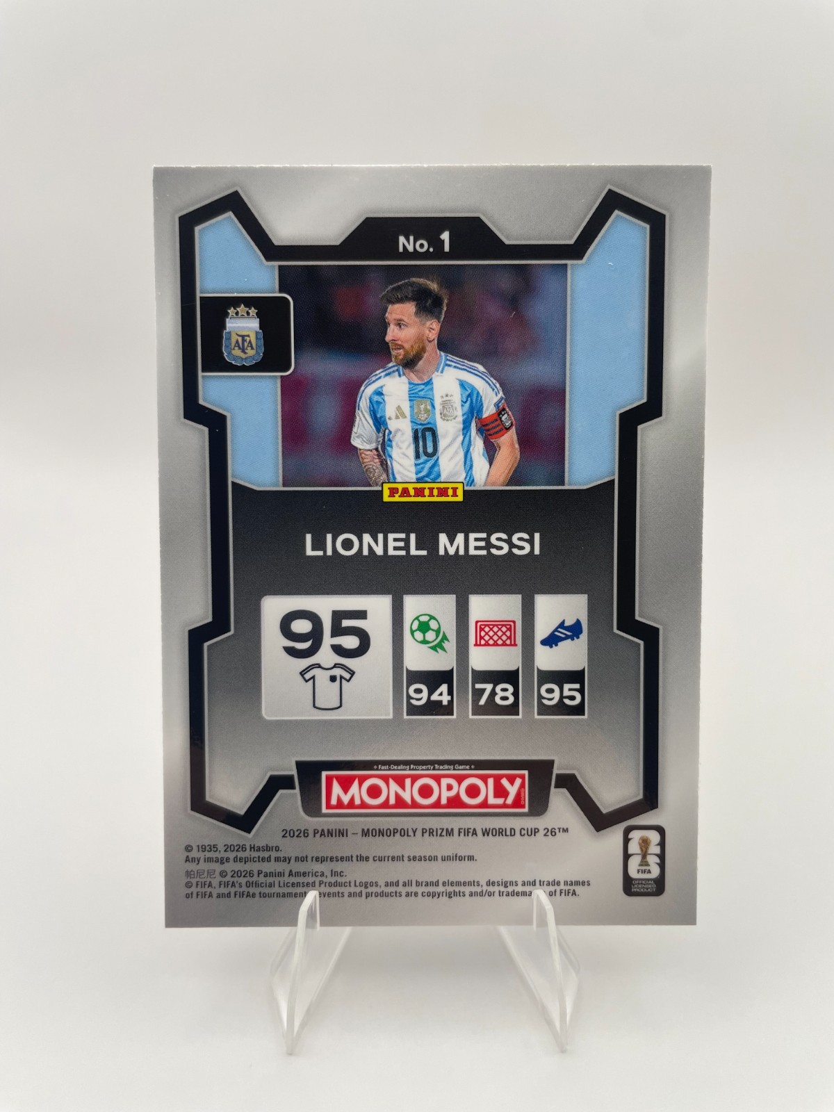 Lionel Messi Panini Prizm Fifa World Cup Argentia view 2