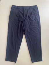 A New Day Women's 12 Navy Blue Ankle Trousers Stretch Elastic Back Dress Pants