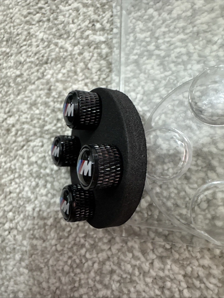 BMW Premium Genuine Valve Caps Set M Sport Black 36122447402 36110421543 - image 4 of 4