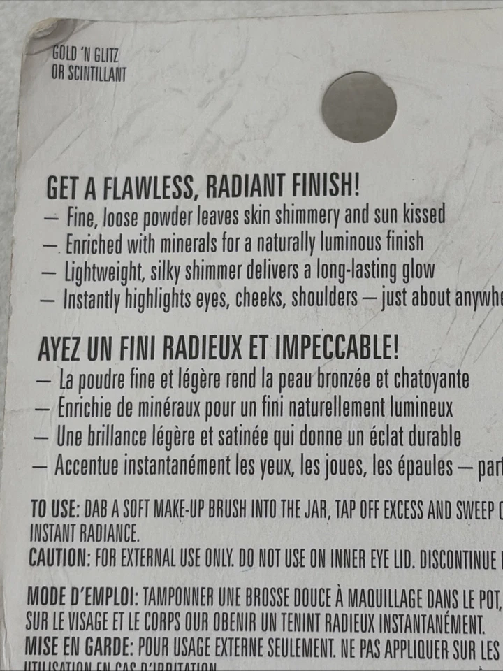 Bonne Bell Glimmer Bronze GOLD’N GLITZ OR SCINTLLANT 338 Bronzer .25oz - Image 4 of 4