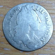 1696 William III Silver Sixpence 0.925