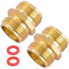 Garden Hose Connector, Male to Male Hose Adapter, 3/4" GHT Double Male