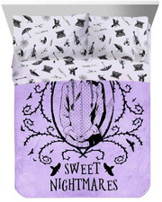 Wednesday Addams Kids Twin/Full Blanket  Sheet Set-W151691668082, W151818736042
