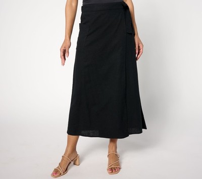 Peace Love World Boheme Regular Wrap Utility Skirt Black XL New