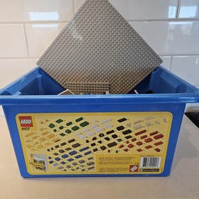  Vintage LEGO Creator 4107 Basic Bricks Blue Bucket Bulk Lot 2900g+ Baseplate
