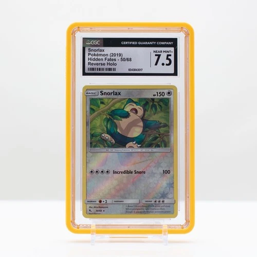 Pokemon Snorlax Reverse Holo #50/68 Hidden Fates 2019 - CGC 7.5