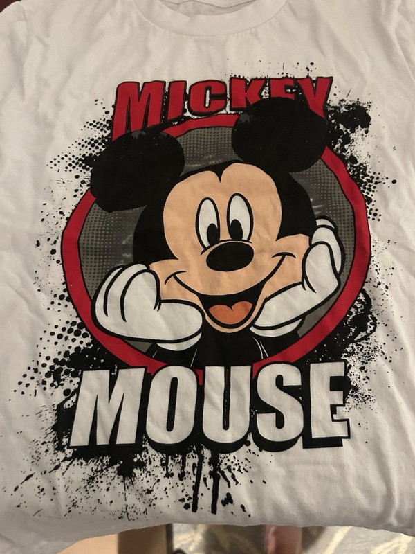 Mickey Mouse T-Shirt Juniors Size 10-12 White