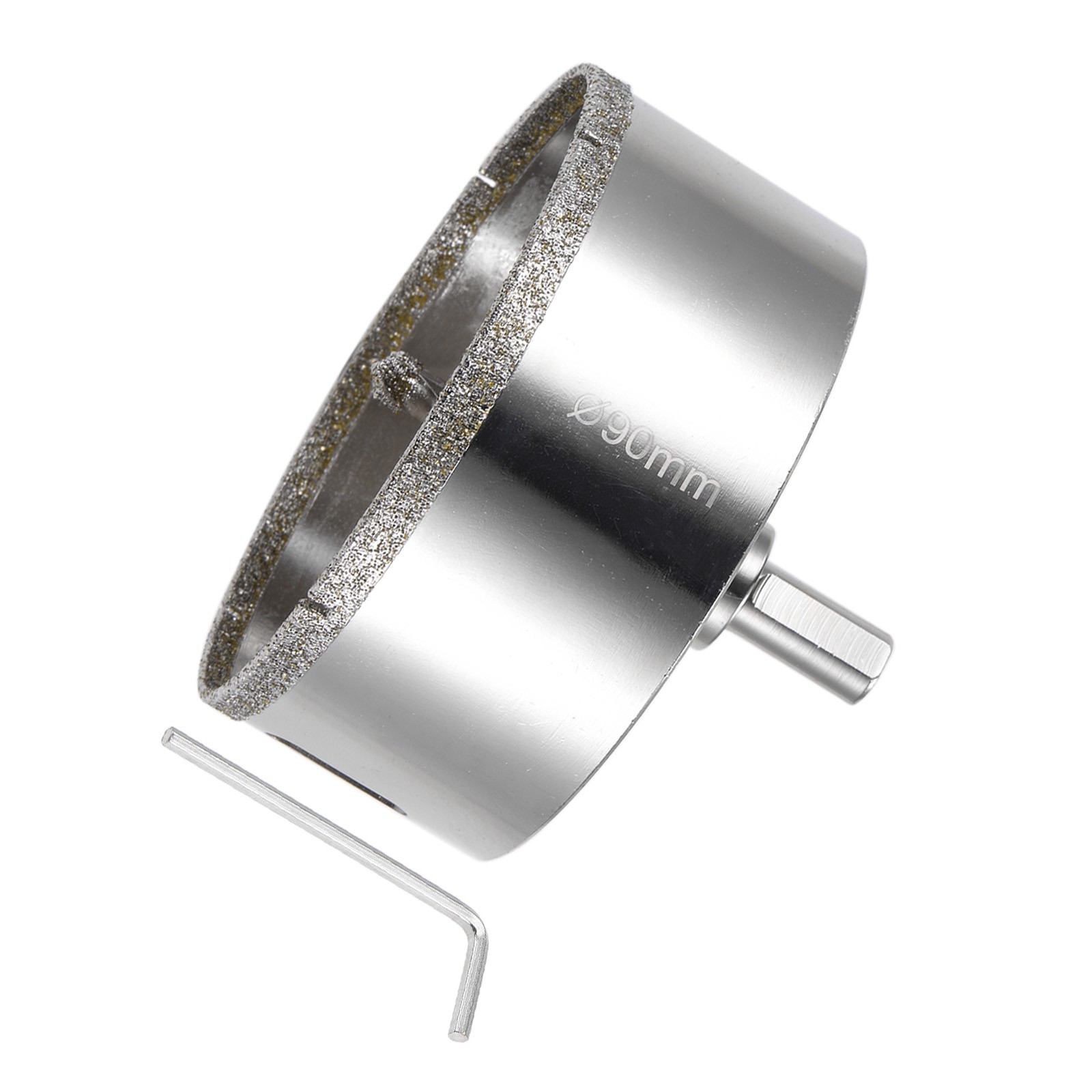 Diamond Hole Saws Glass Drill Bits 90mm with Center Guide Drill Bit Zinc Plated