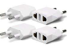 4 Pack European Travel Plug Adapter, Unidapt US to Europe Plug Adapter, Europ...
