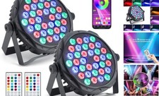 Bluetooth Party Lights, 36LED Party Light with IR Remote, DJ Lights with Music