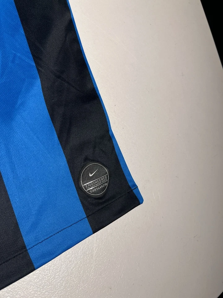 Camiseta de fútbol auténtica Nike 19/20 Inter de Milán para hombre pequeña azul negra Foto 4 de 4