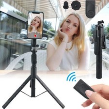 68" Selfie Stick Remote with Fill Light Bluetooth Extendable Phone Tripod Stand