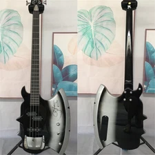 4 String Black Axe Bass Gene Simmons Electric Bass Guitar Rosewood Fretboard