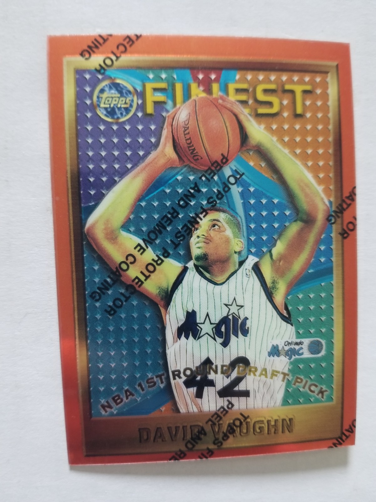 1995-96 Finest #135 David Vaughn RC Rookie Orlando Magic