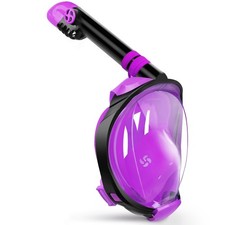 Greatever G2 Full Face Snorkel Mask 180 Panoramic Dry Top Camera Mount Anti-Fog