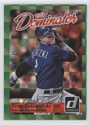 2014 Panini Donruss Elite Dominator Series 2 719/999 Troy Tulowitzki #27 0g4