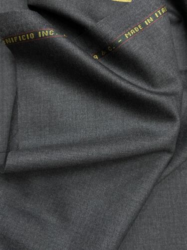 LORO PIANA Suiting Fabric GREY Super 150s Merino Wool AUSTRALIS 3.50m - Picture 7 of 10