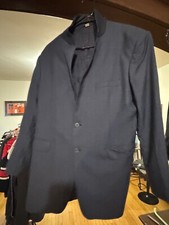 Burberry London Navy 2 Piece Suit Sz Medium Jacket/34W Mens Blazer Pants Wool