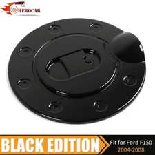 🌟Black Gas Cap Fuel Filler Door Tank Trim for Ford F150 2004 2005 2006 2007-08