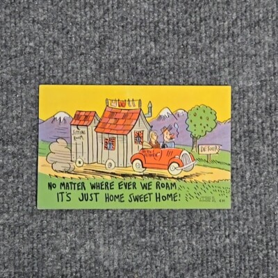 No Matter Where Ever We Roam Its Just Home Sweet Home c1930 Vtg Postcard