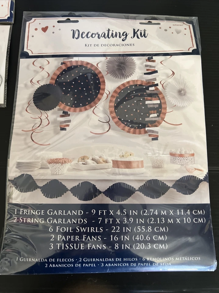 Compromiso Amor Boda Fiesta Lugar Decoración Azul Marino Oro E5 40 Foto 2 de 4