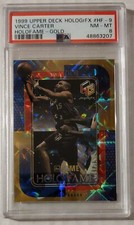 1999 Upper Deck Hologrfx #HF-9 Vince Carter HoloFame Ausome Gold PSA 8 NM-MT