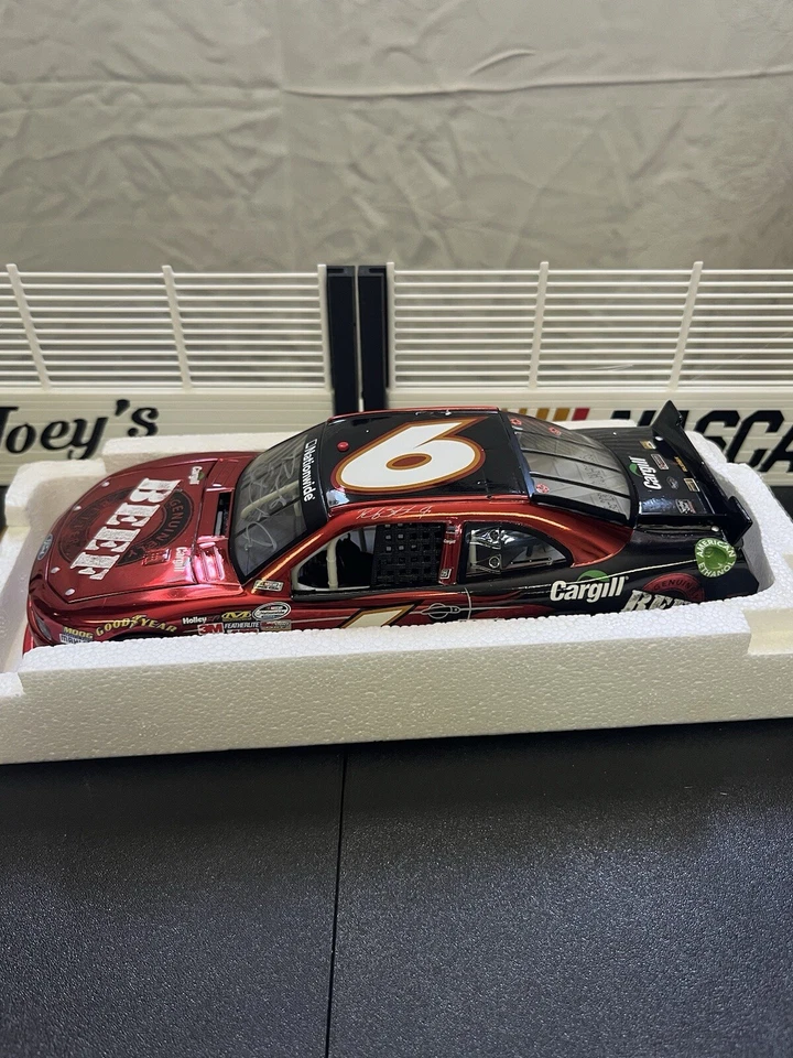 Ricky Stenhouse Jr 2012 autografiado color rojo cromo #6 Cargill Ford 55/100 Foto 2 de 4