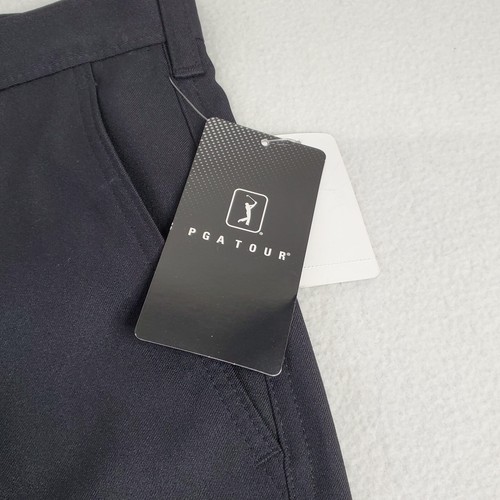 PGA TOUR Black Flat Front 9.5 Inseam Golf Shorts Mens Size 38 NWT - Picture 3 of 11
