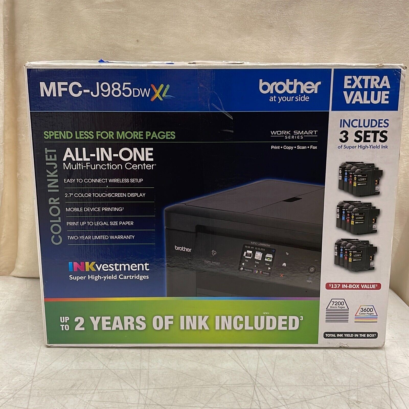 Brother MFCJ985DW XL AllInOne Inkjet Printer Black for sale online eBay