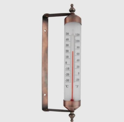Metal garden thermometer  Copper