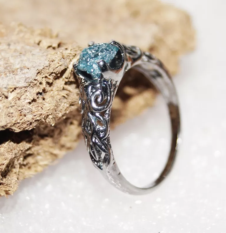 Natural blue diamond best sale rings
