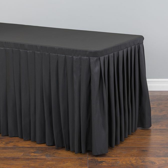 4/ 6/ 8 ft. Fitted Poly Table Skirt for Banquet Table Weddin