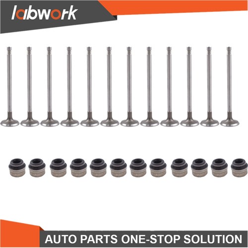 Labwork Intake Exhaust Valves For Audi Volkswagen 1997-2006 1.8L TURBO DOHC 20V - Picture 2 of 11
