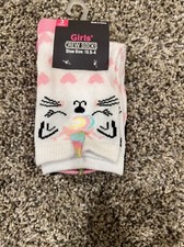 Girls Crew Socks Cat/unicorn Variety Pack 3pairs Of Socks Size 10.5- 4 NEW