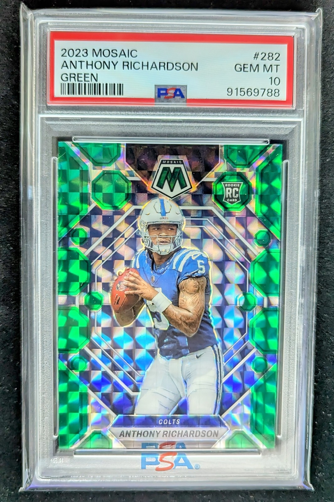 2023 Mosaic ANTHONY RICHARDSON #282 GREEN PSA 10